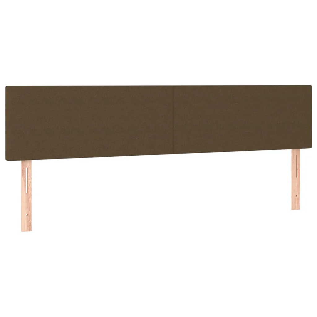 sengegavle 200x5x78/88 cm stof mørkebrun - Image 2