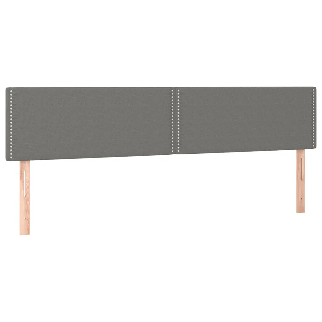 sengegavle 200x5x78/88 cm stof mørkegrå - Image 2
