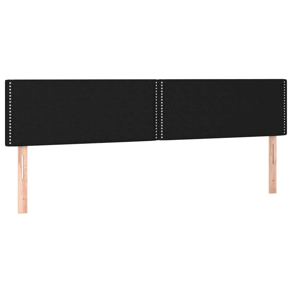 sengegavle 200x5x78/88 cm stof sort - Image 2