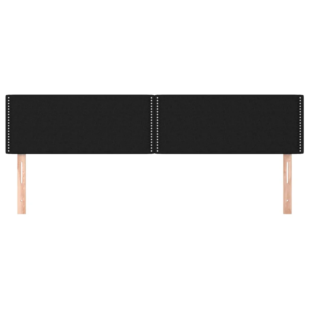 sengegavle 200x5x78/88 cm stof sort - Image 3