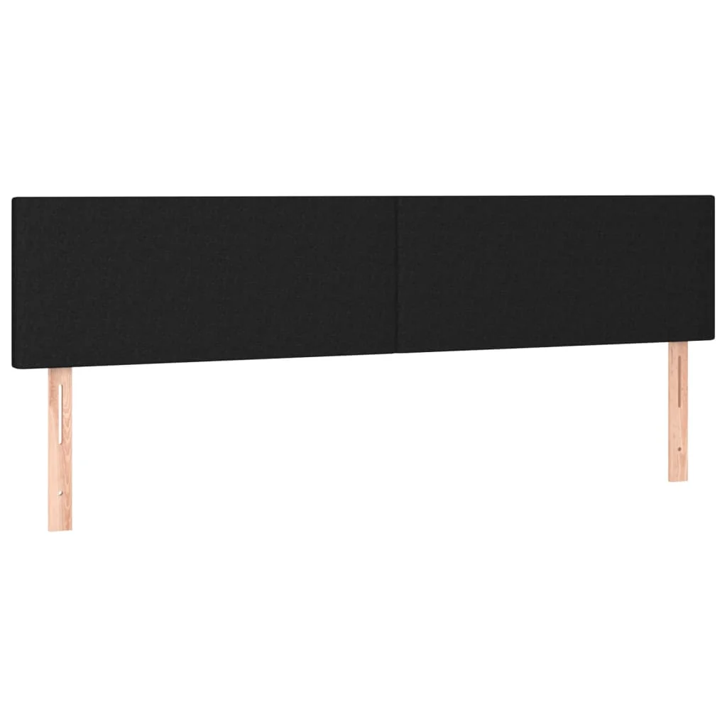 sengegavle 200x5x78/88 cm stof sort - Image 2