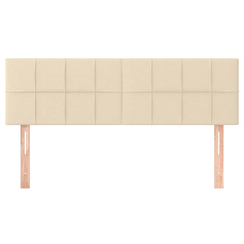 sengegavle 144x5x78/88 cm stof cremefarvet - Image 3
