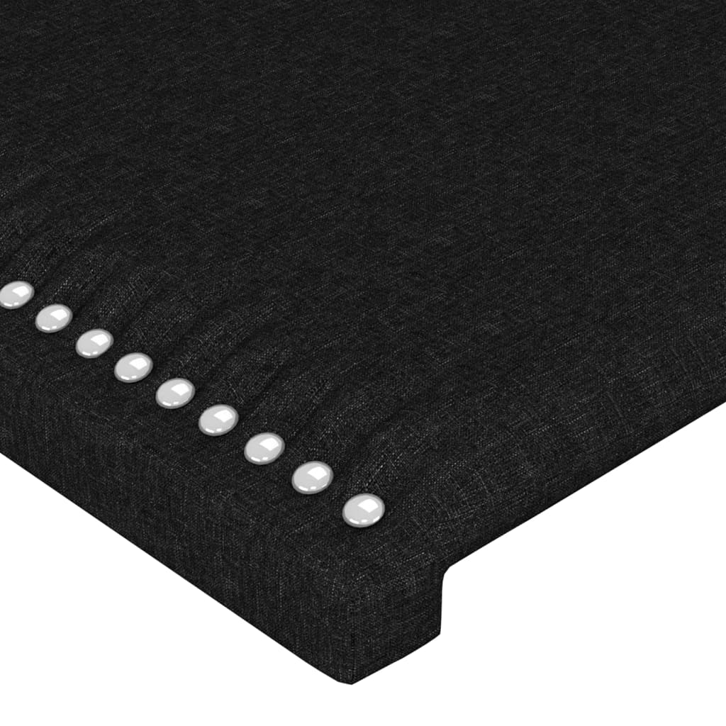 sengegavle 144x5x78/88 cm stof sort - Image 4