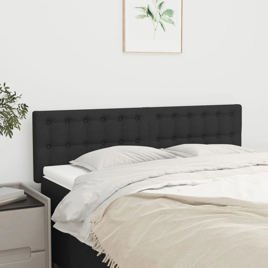 sengegavle 144x5x78/88 cm stof sort