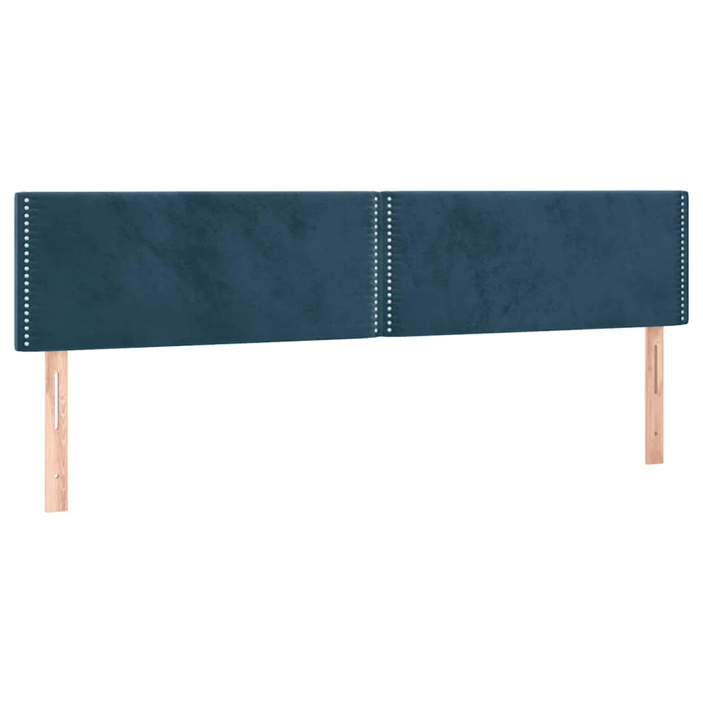 sengegavle 160x5x78/88 cm fløjl mørkeblå - Image 2