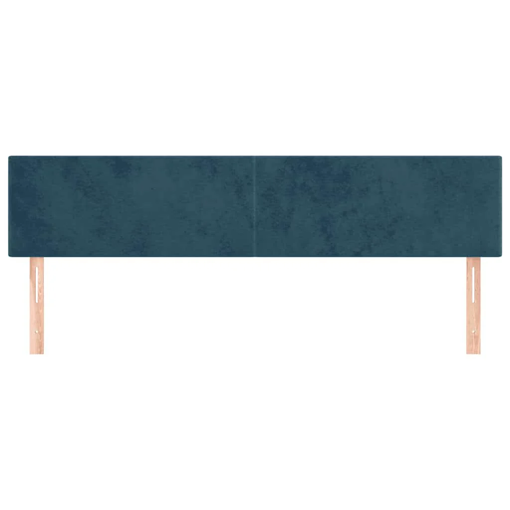 sengegavle 160x5x78/88 cm fløjl mørkeblå - Image 3