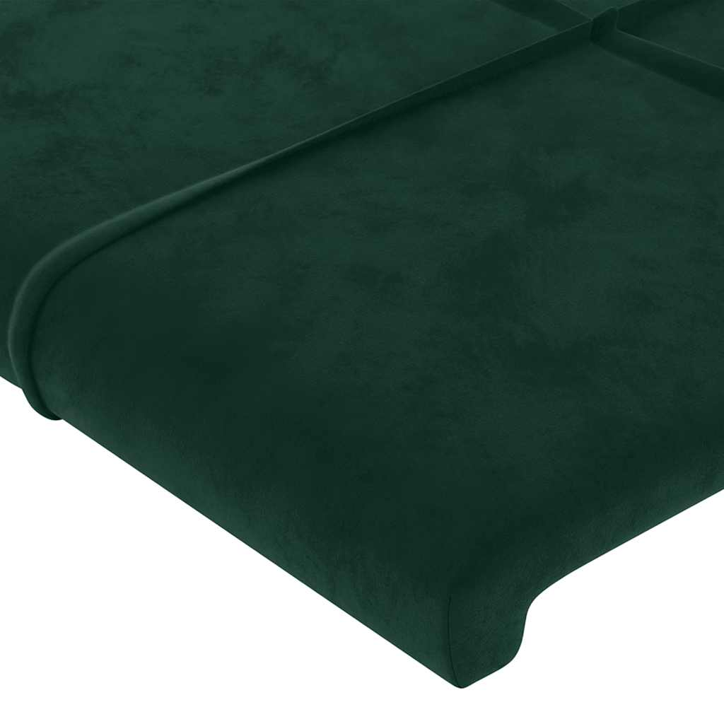 sengegavle 160x5x78/88 cm fløjl mørkegrøn - Image 4