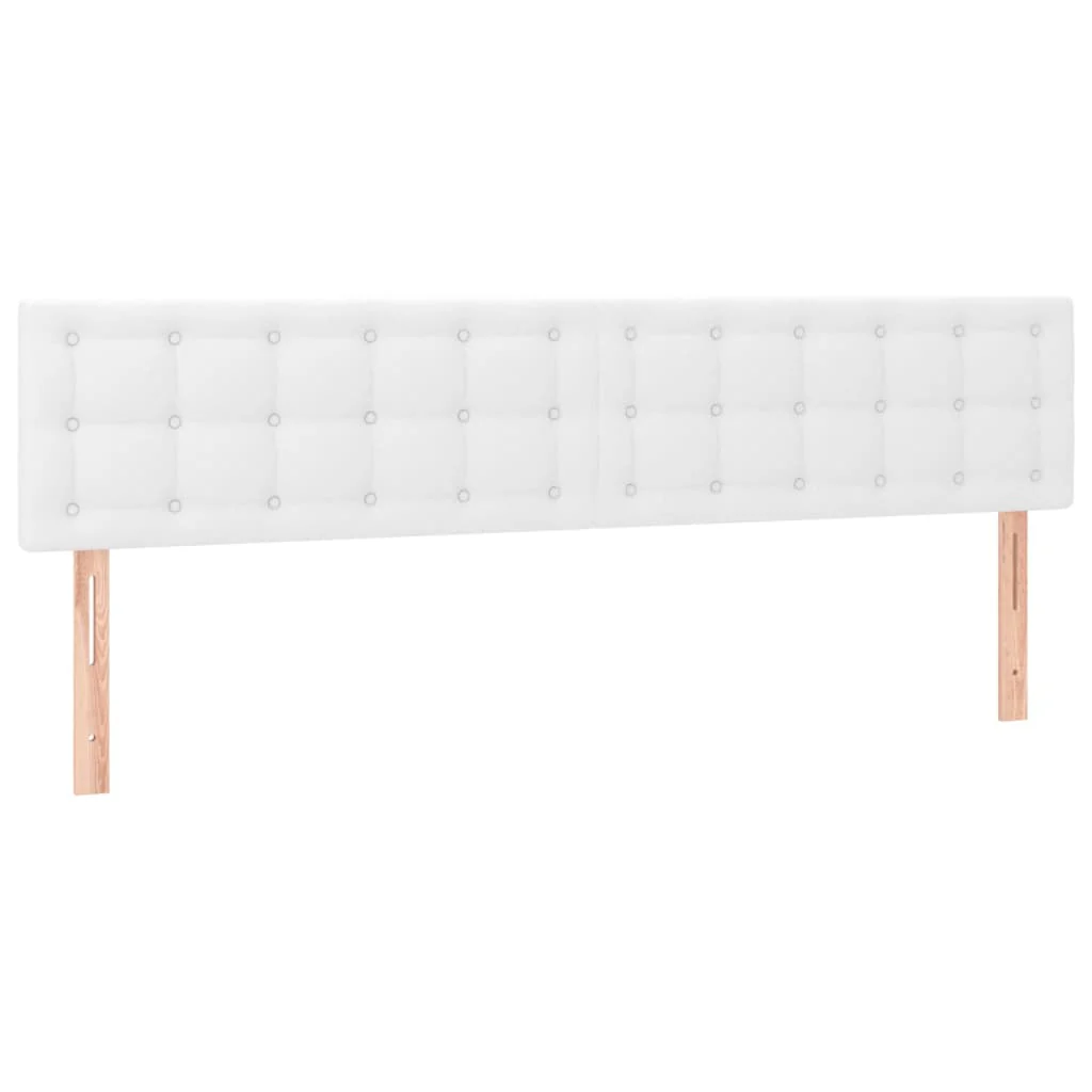 sengegavle 160x5x78/88 cm kunstlæder hvid - Image 2