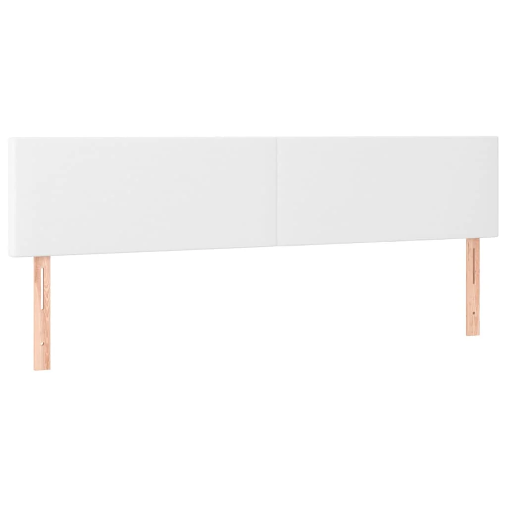 sengegavle 160x5x78/88 cm kunstlæder hvid - Image 2