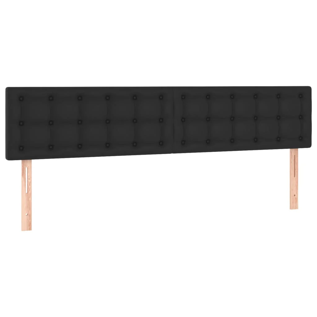 sengegavle 160x5x78/88 cm kunstlæder sort - Image 2