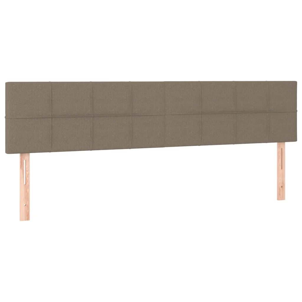 sengegavle 160x5x78/88 cm stof gråbrun - Image 2