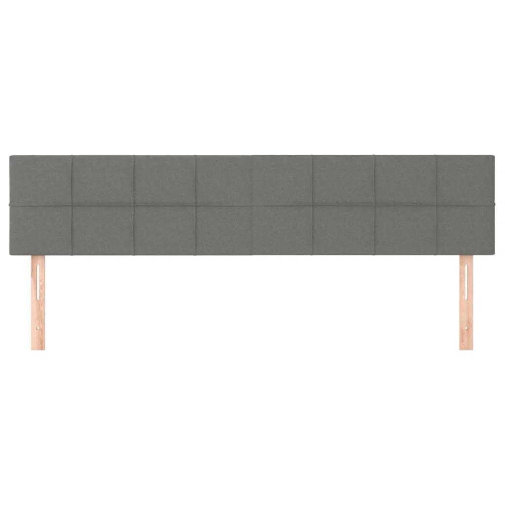 sengegavle 160x5x78/88 cm stof mørkegrå - Image 3