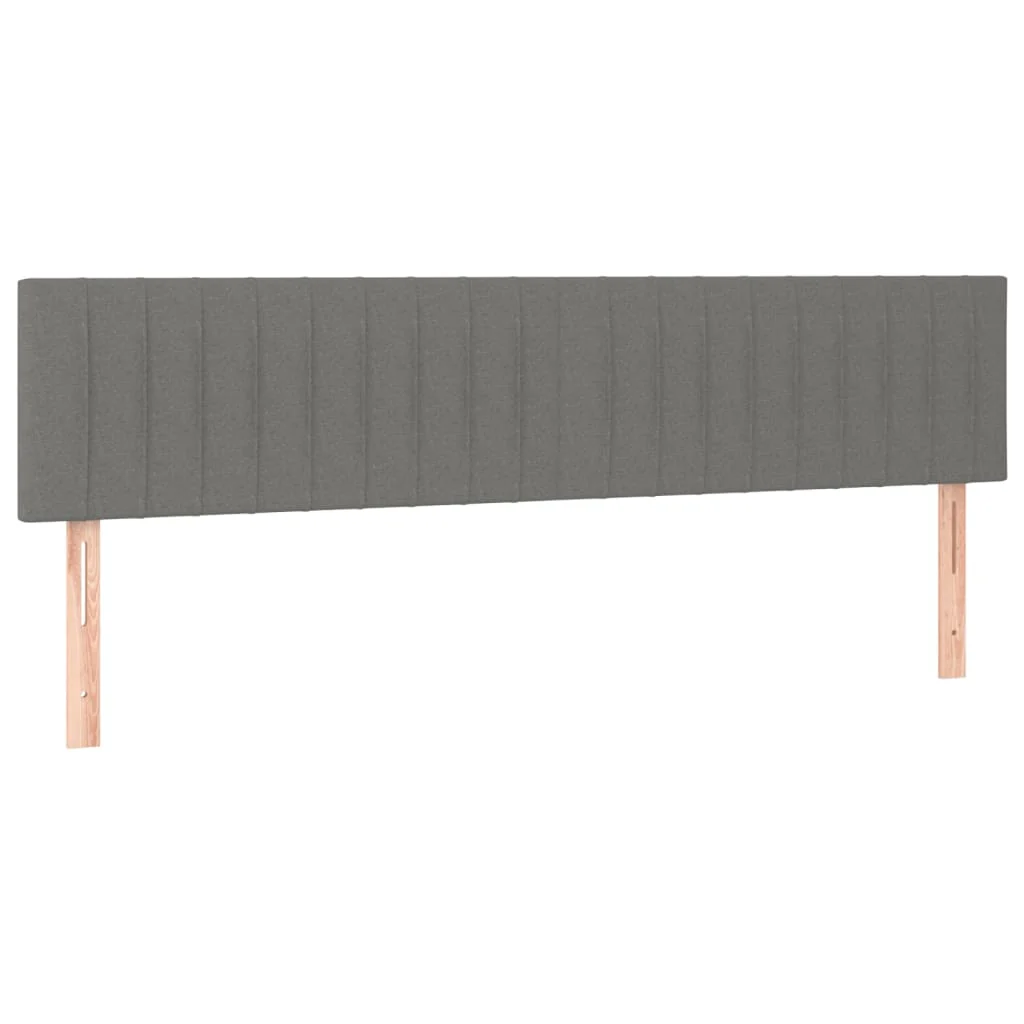sengegavle 160x5x78/88 cm stof mørkegrå - Image 2