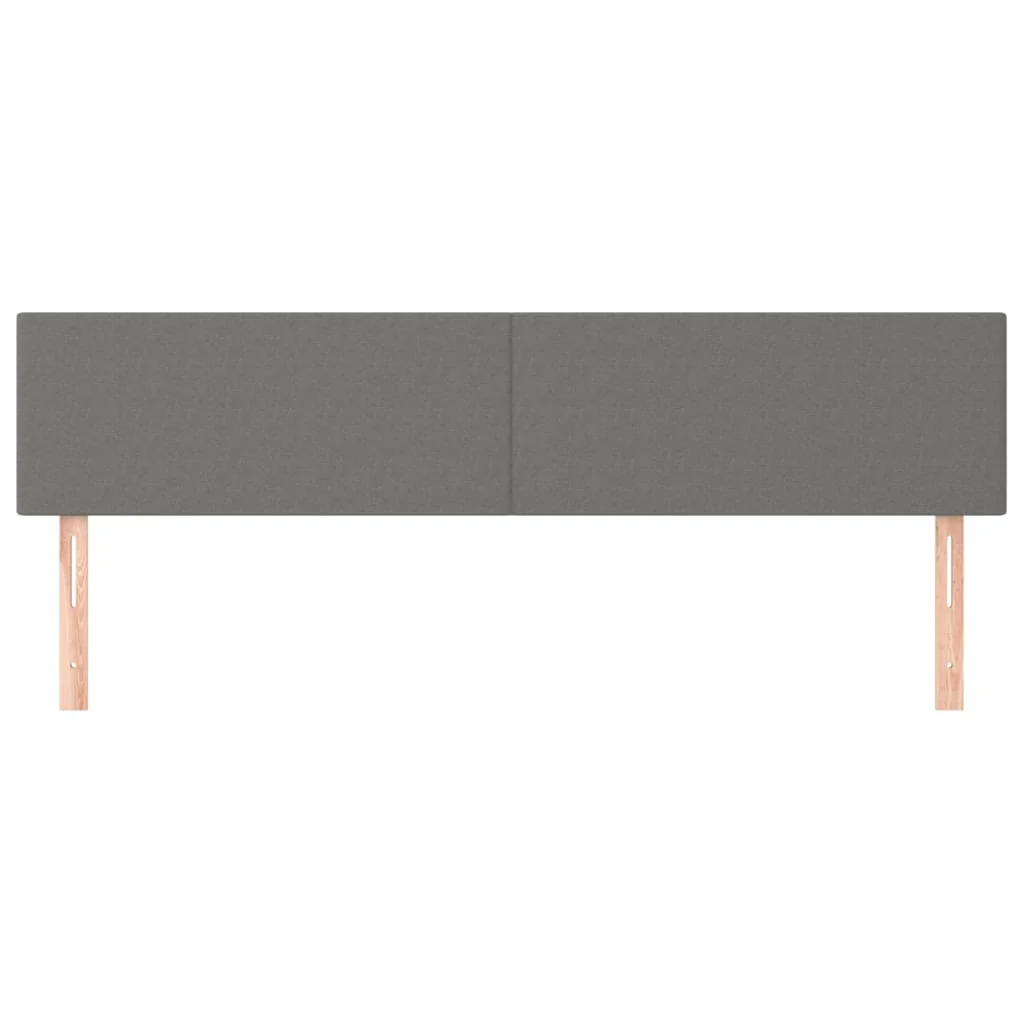 sengegavle 160x5x78/88 cm stof mørkegrå - Image 3