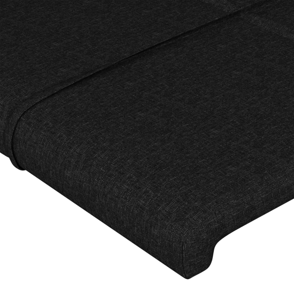 sengegavle 160x5x78/88 cm stof sort - Image 4