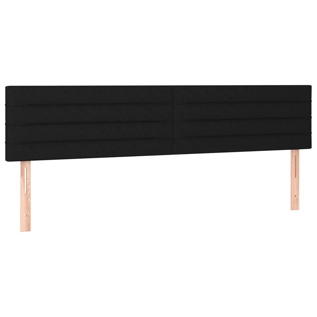 sengegavle 160x5x78/88 cm stof sort - Image 2