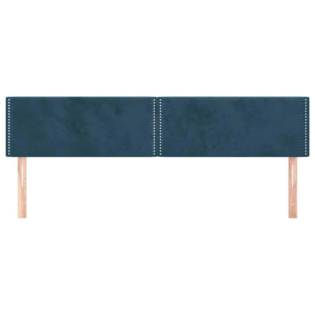 sengegavle 180x5x78/88 cm fløjl mørkeblå - Image 3