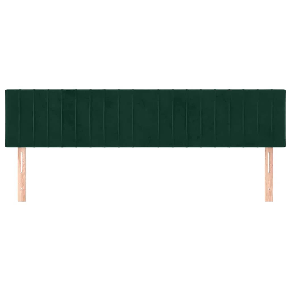 sengegavle 180x5x78/88 cm fløjl mørkegrøn - Image 3