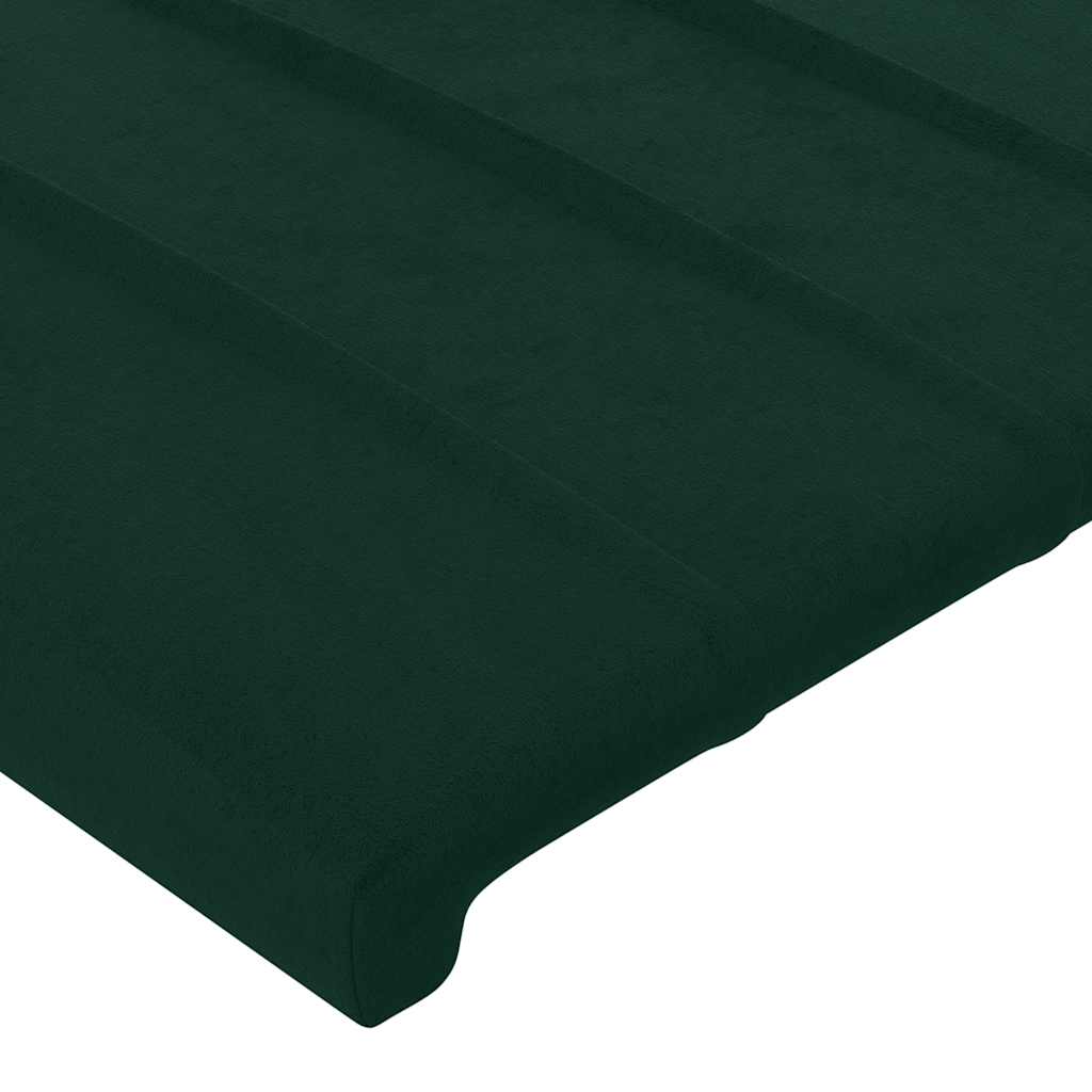 sengegavle 180x5x78/88 cm fløjl mørkegrøn - Image 4