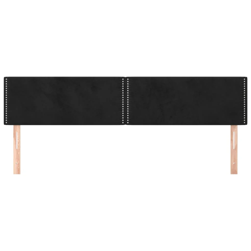 sengegavle 180x5x78/88 cm fløjl sort - Image 3