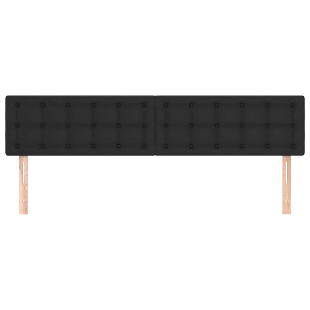 sengegavle 180x5x78/88 cm kunstlæder sort - Image 3