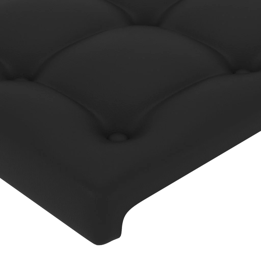 sengegavle 180x5x78/88 cm kunstlæder sort - Image 4