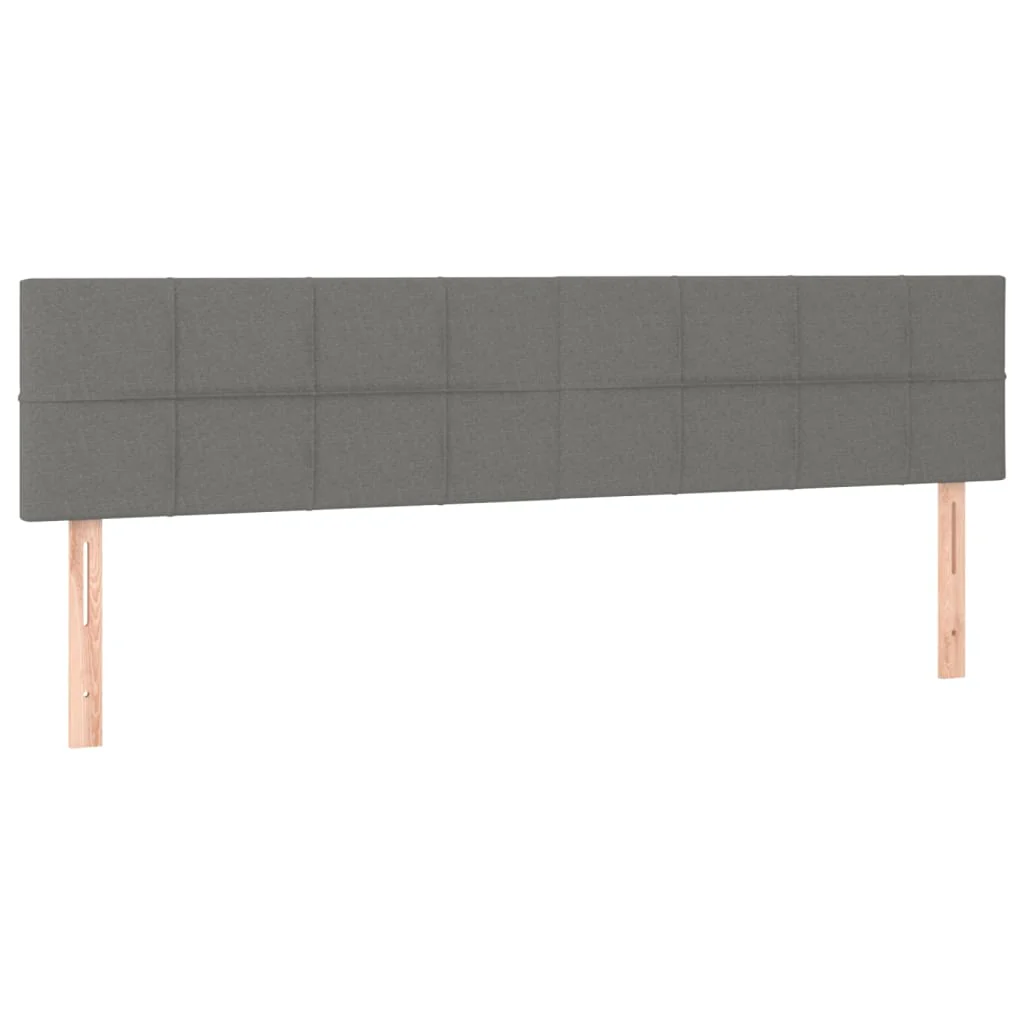 sengegavle 180x5x78/88 cm stof mørkegrå - Image 2