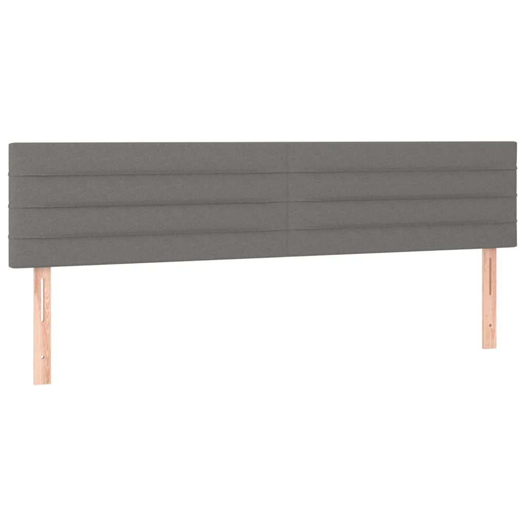 sengegavle 180x5x78/88 cm stof mørkegrå - Image 2
