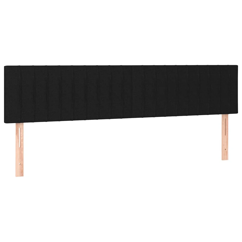 sengegavle 180x5x78/88 cm stof sort - Image 2