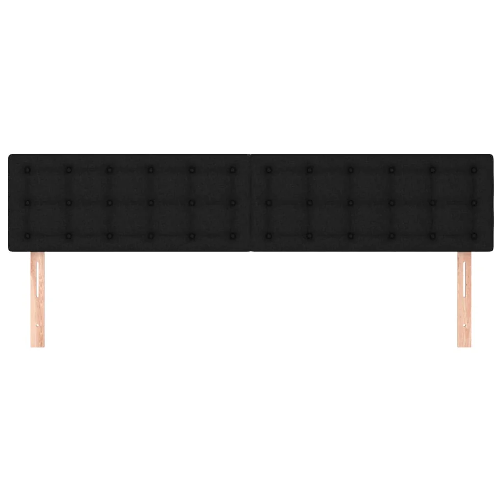 sengegavle 180x5x78/88 cm stof sort - Image 3