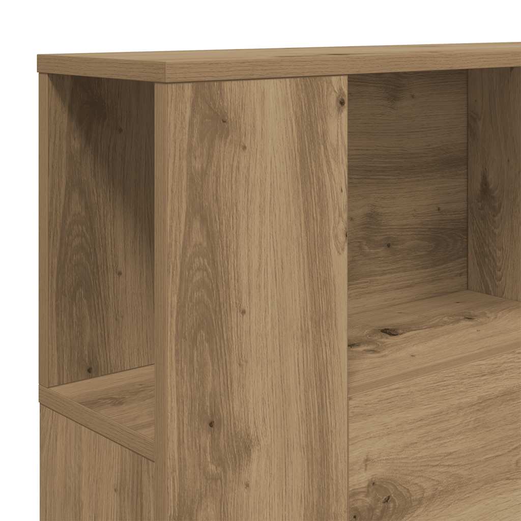 sengegavlskab håndlavet eg 160x18,5x103,5 cm konstrueret træ - Image 7