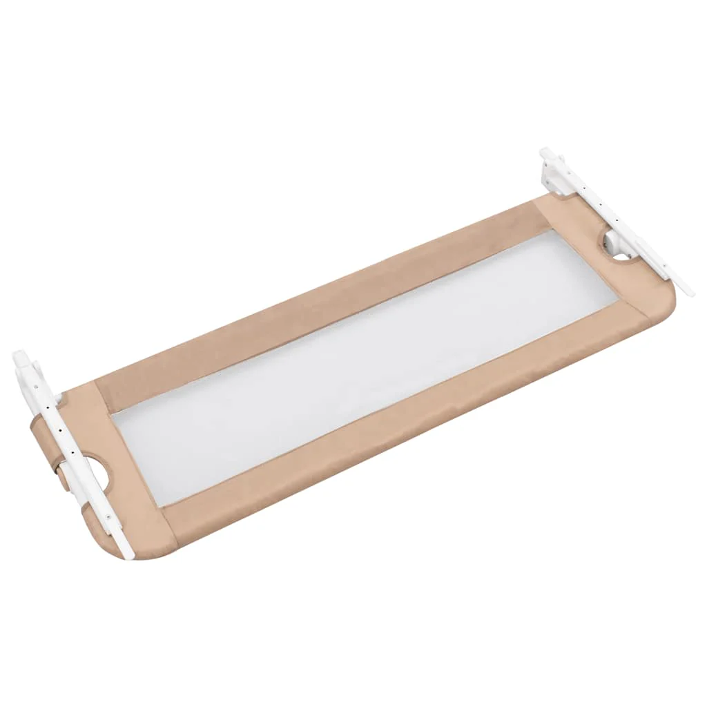 sengegelænder til barneseng 120 x 42 cm polyester gråbrun - Image 4
