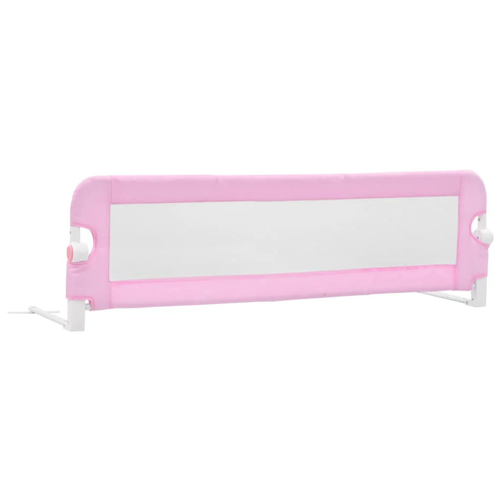 sengegelænder til barneseng 120 x 42 cm polyester pink - Image 2