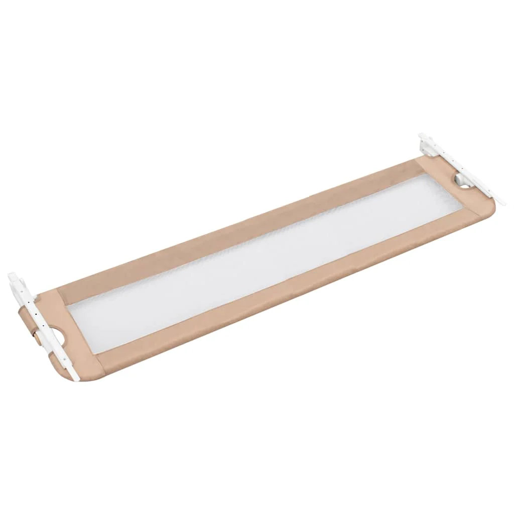 sengegelænder til barneseng 180 x 42 cm polyester gråbrun - Image 4