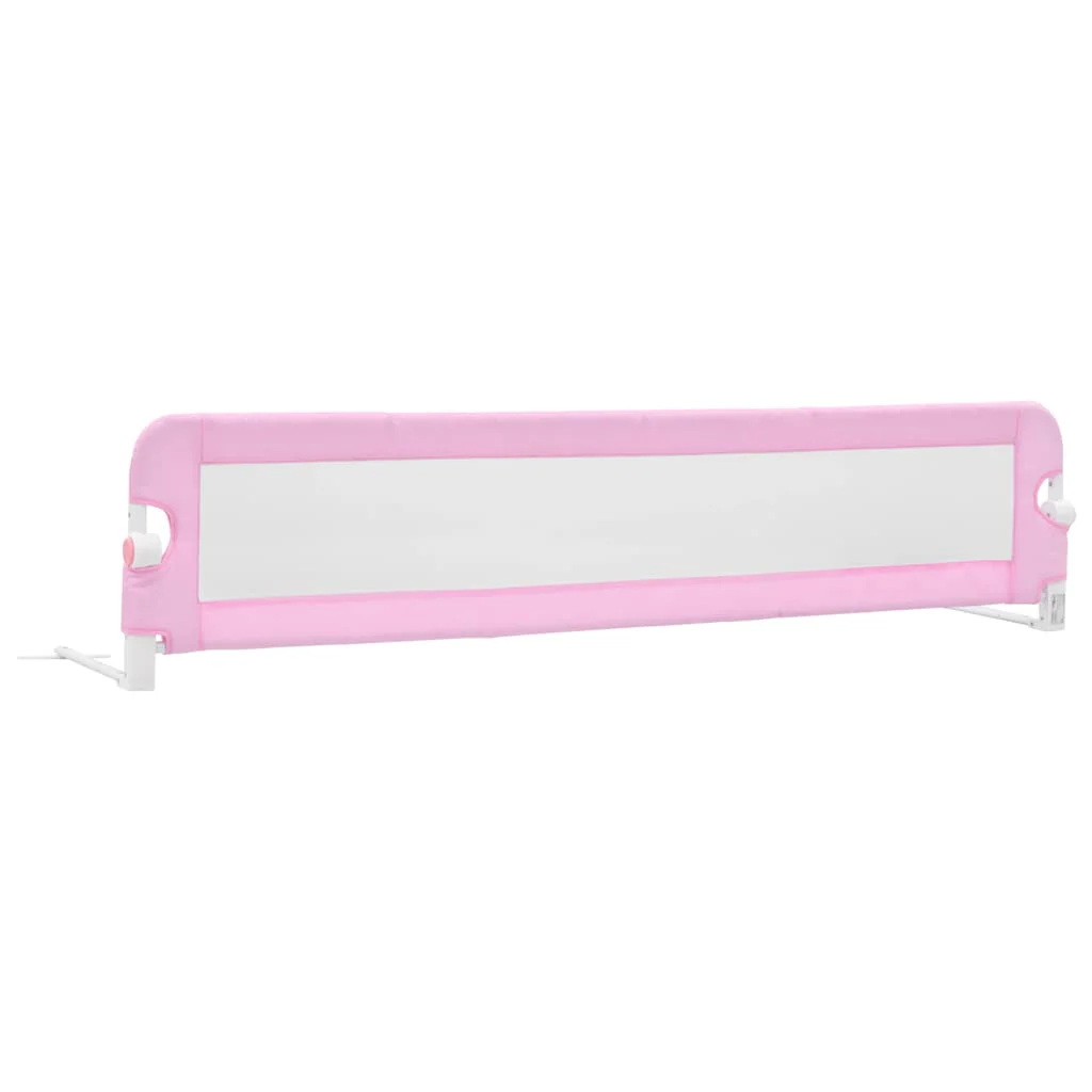 sengegelænder til barneseng 180 x 42 cm polyester pink - Image 2