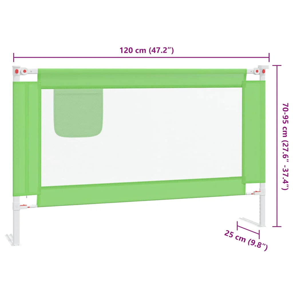 sengehest 120x25 cm stof grøn - Image 8