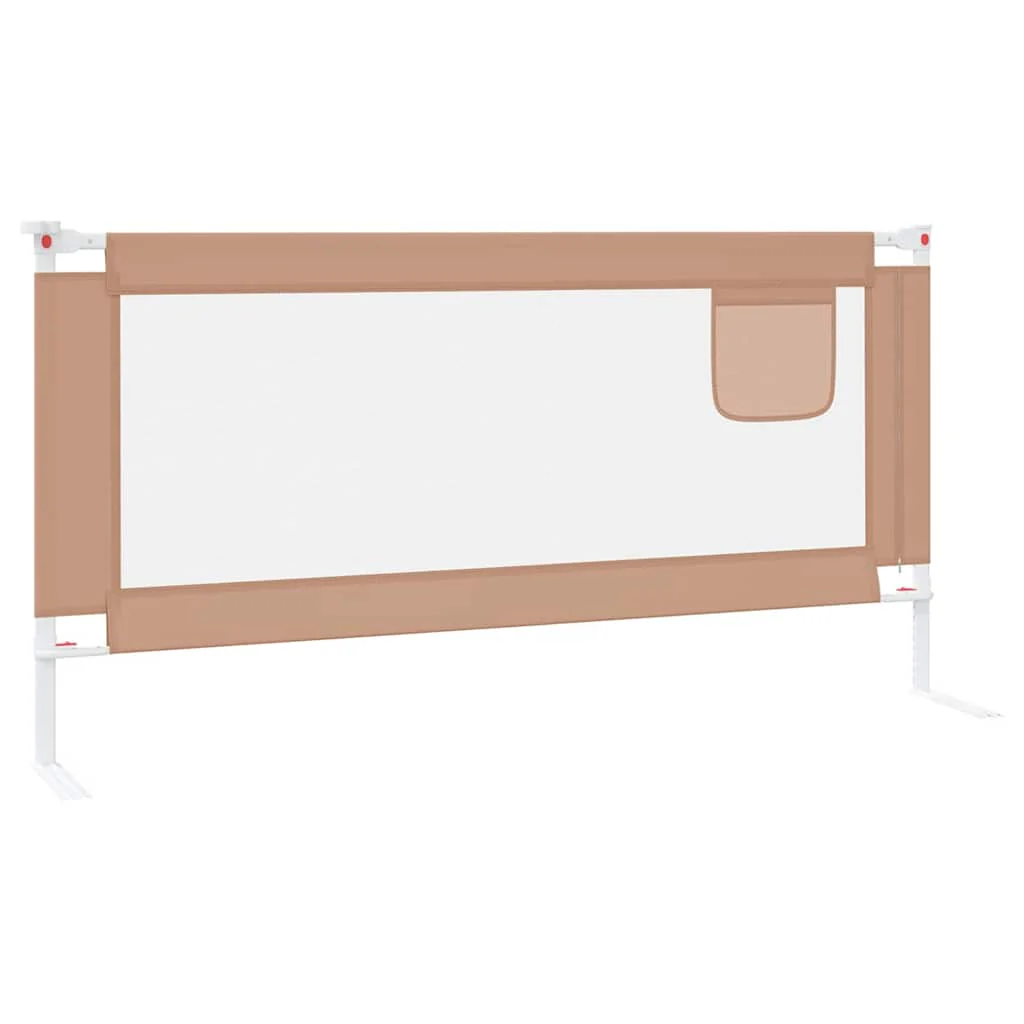 sengehest til børneseng 180x25 cm stof gråbrun - Image 5