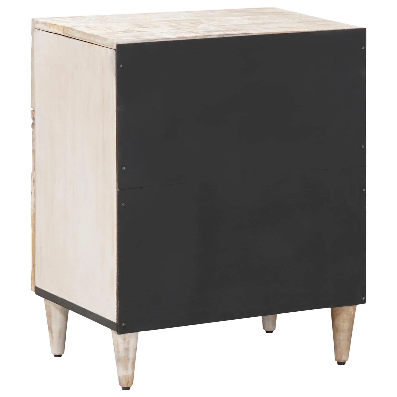 Sengekabinett med skuffe Hvid 50 x 33 x 60 cm Massivt mangotræ - Image 5