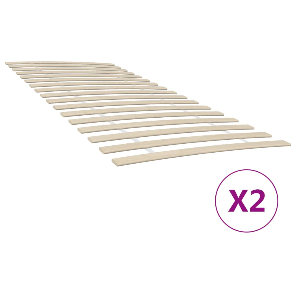 sengelameller med 34 lameller 2 stk. 90x200 cm