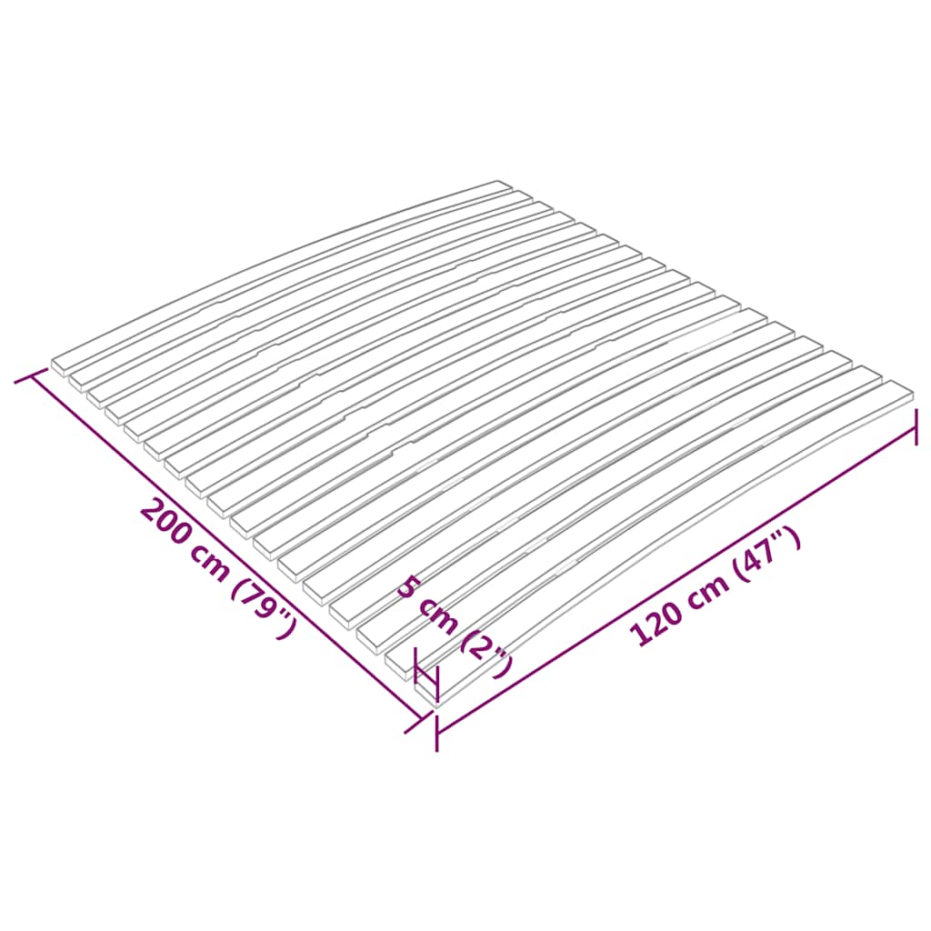 sengelameller til udskiftning med 17 lameller 120x200 cm - Image 7