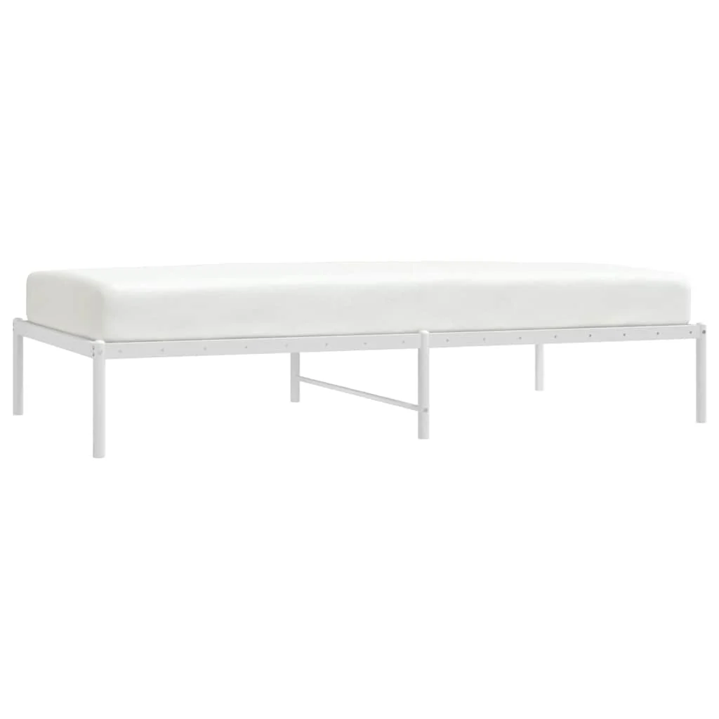 sengeramme 100x190 cm metal hvid - Image 5