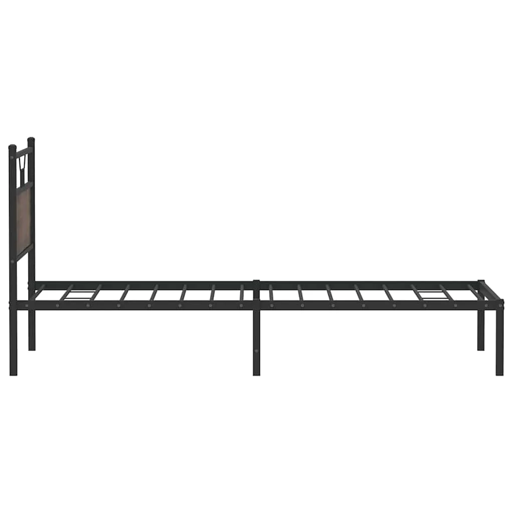 sengeramme 100x190 cm uden madras konstrueret træ brunt eg - Image 7