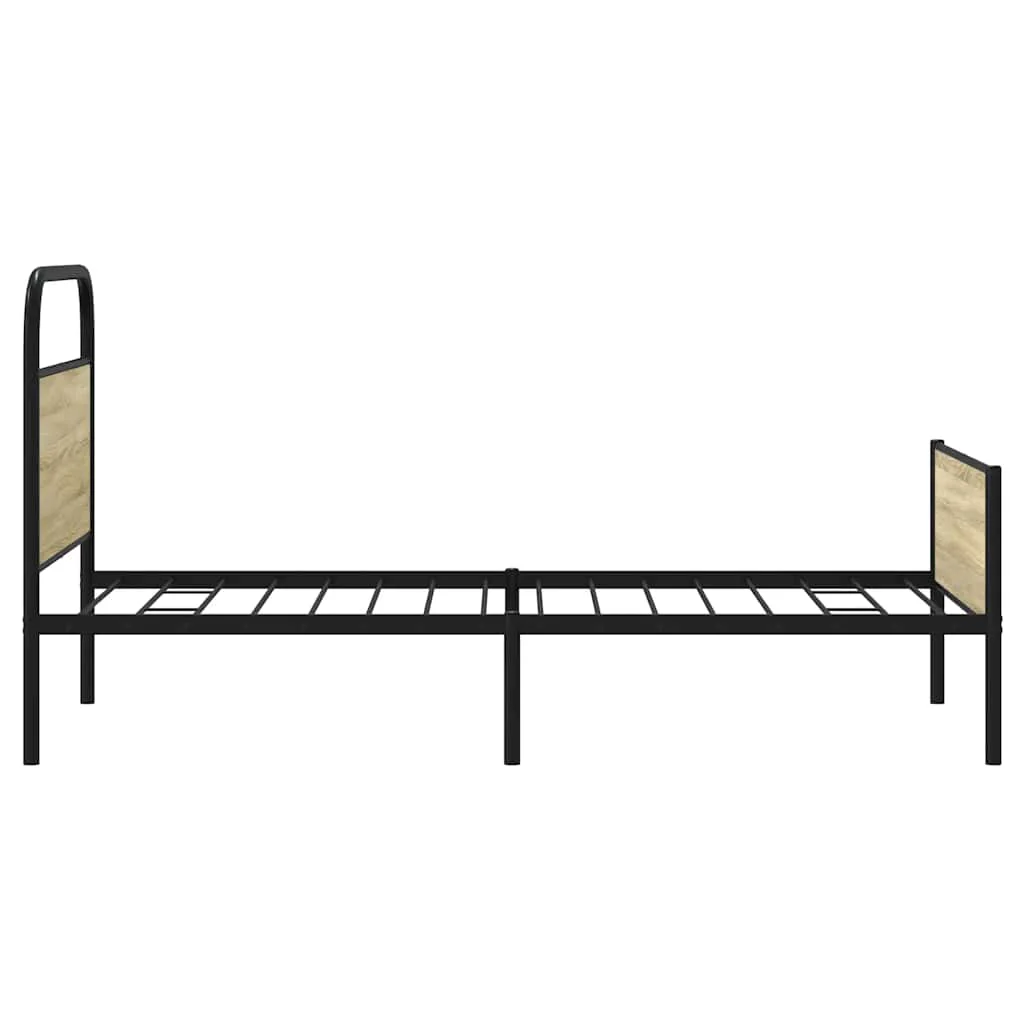 sengeramme 100x190 cm uden madras konstrueret træ sonoma-eg - Image 6