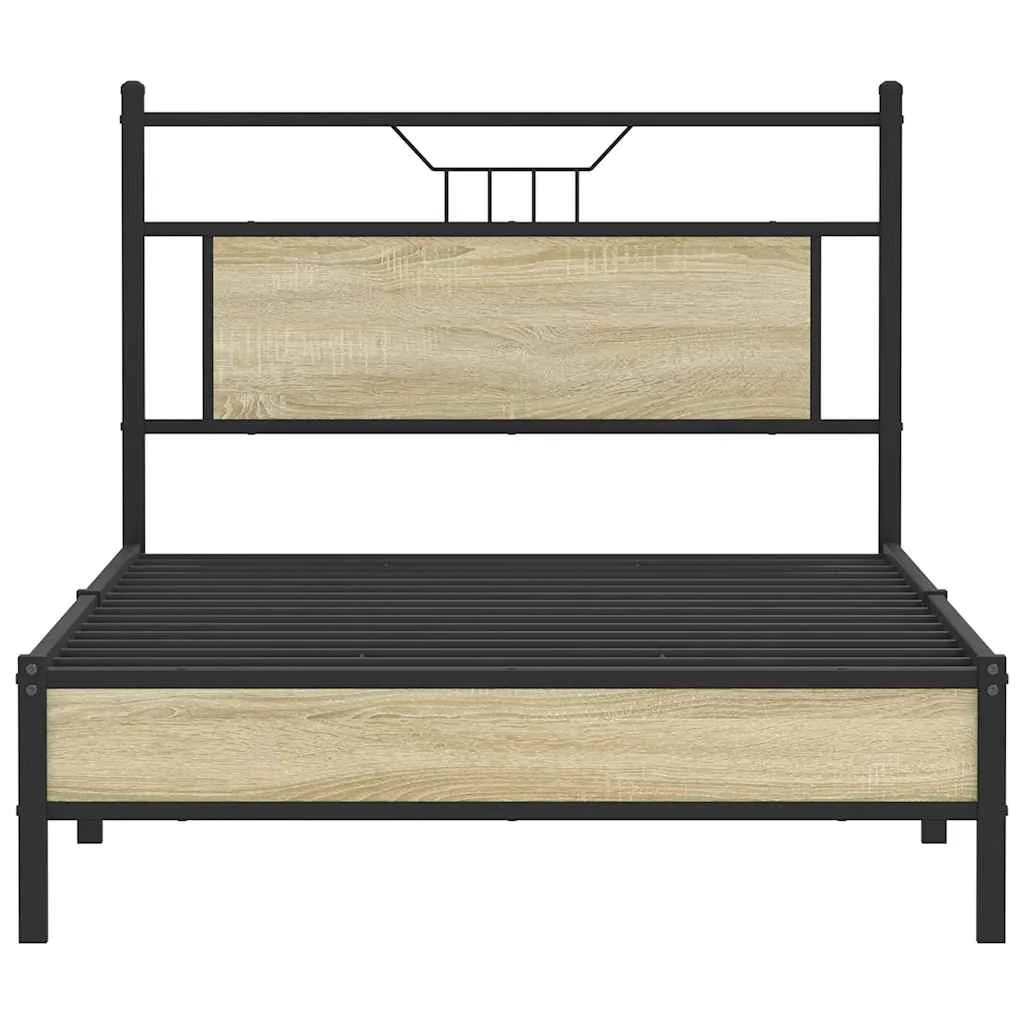 sengeramme 100x190 cm uden madras konstrueret træ sonoma-eg - Image 6