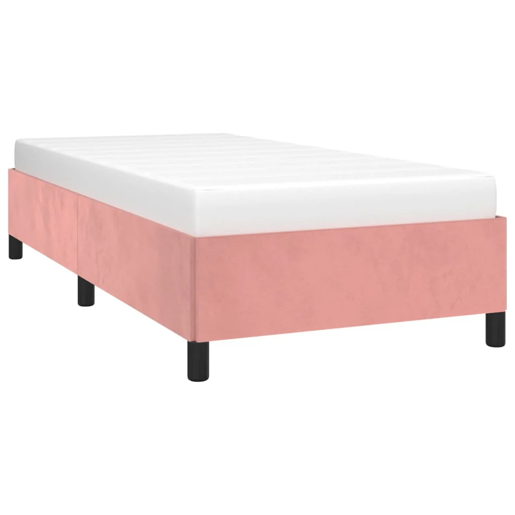 sengeramme 100x200 cm fløjl pink - Image 3