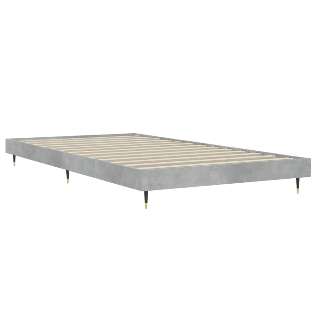 sengeramme 100x200 cm konstrueret træ betongrå - Image 5