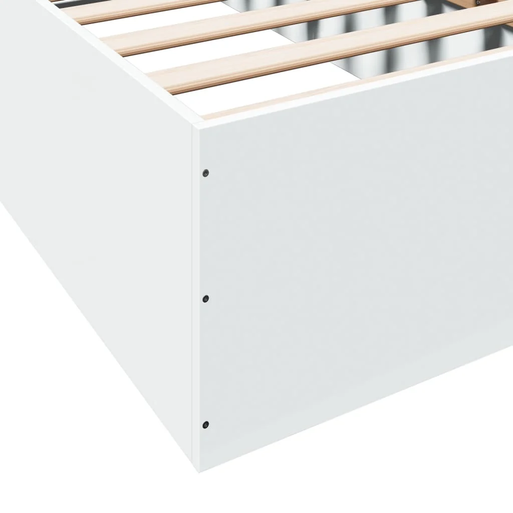sengeramme 100x200 cm konstrueret træ hvid - Image 7