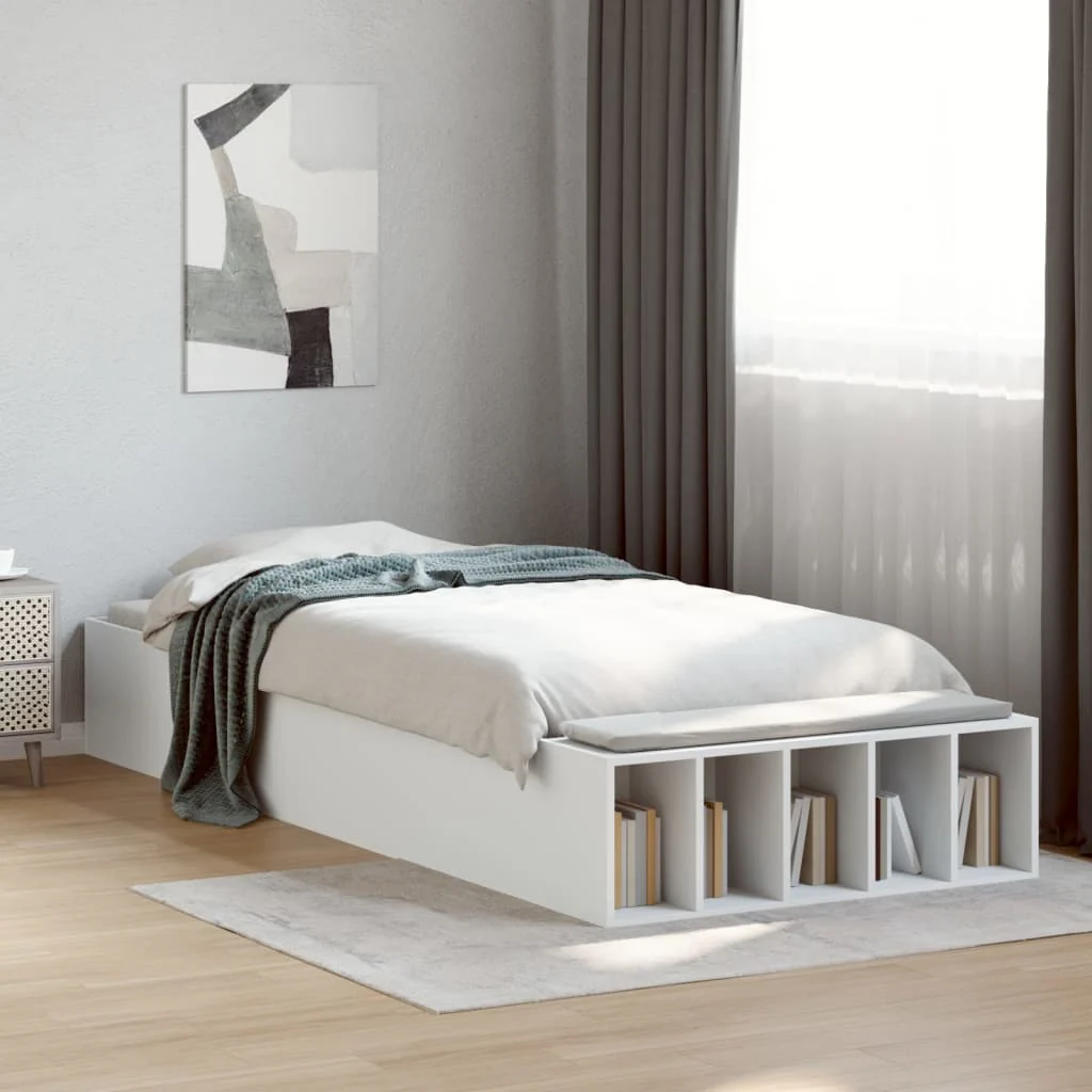 sengeramme 100x200 cm konstrueret træ hvid
