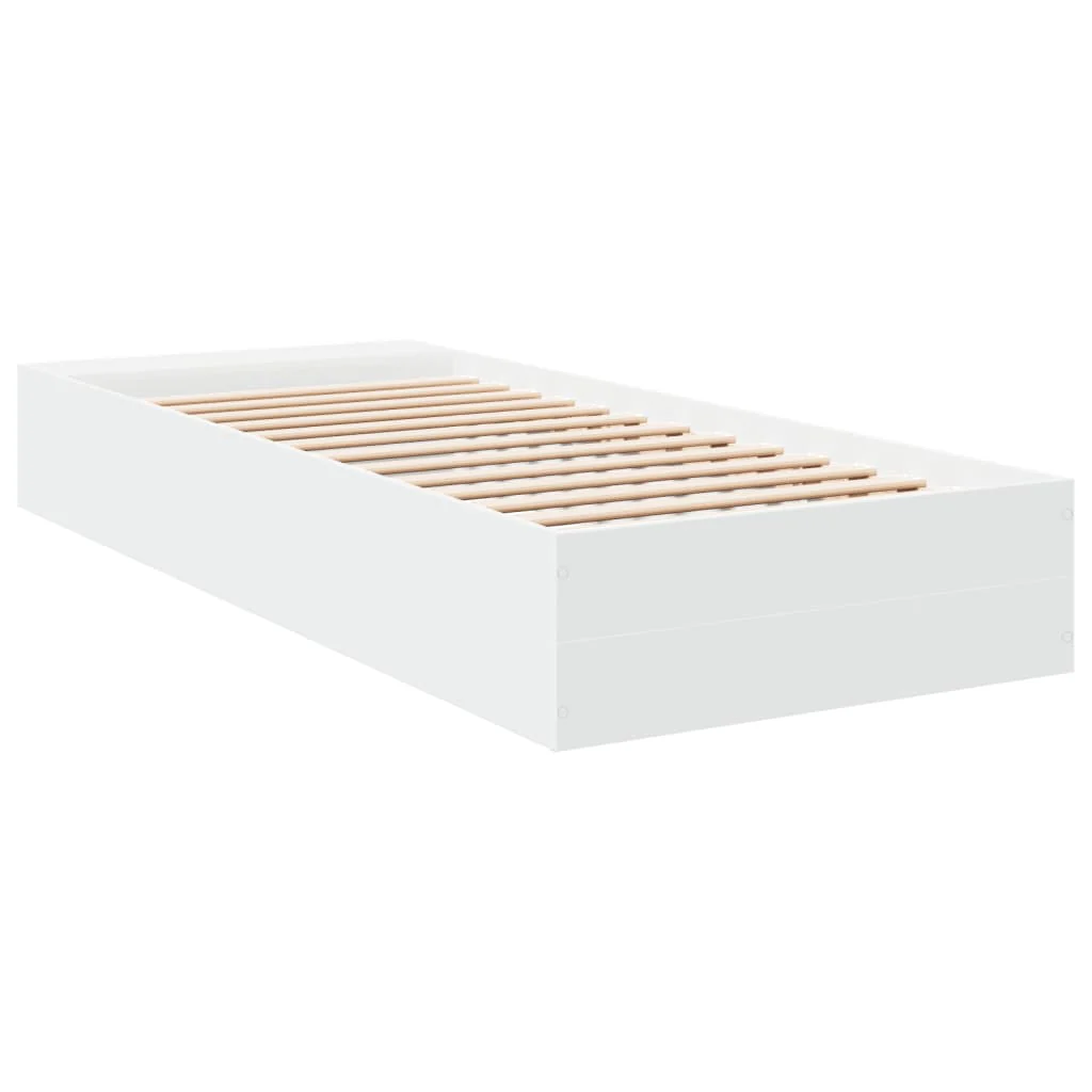 sengeramme 100x200 cm konstrueret træ hvid - Image 6