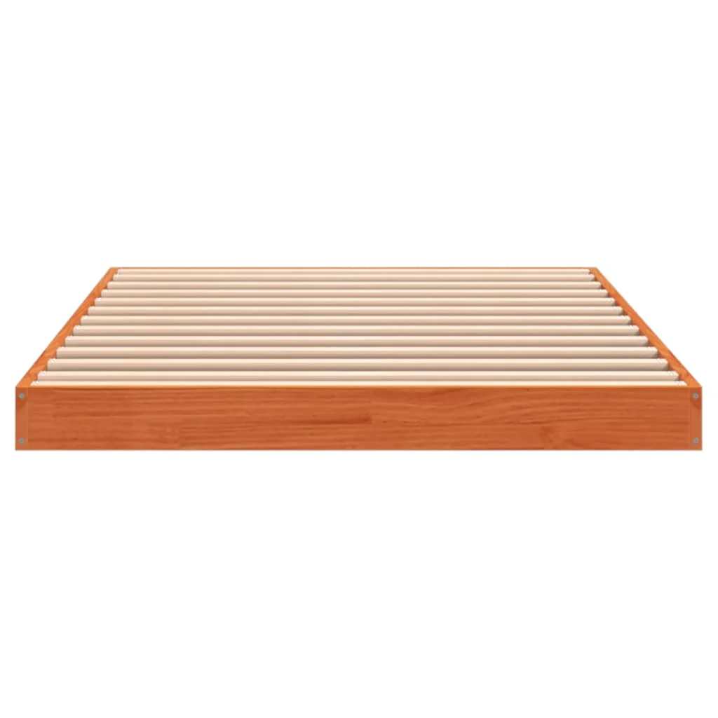 sengeramme 100x200 cm massivt fyrretræ gyldenbrun - Image 5